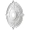 Ekena Millwork Attica PVC Ceiling Medallion (Fits Canopies up to 7 3/4"), Brght Coat Chrome, 22"OD x 3 1/2"ID x 1"P CMP22ATBCR - alternate 5